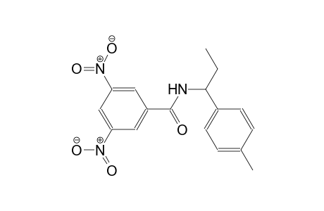 N-[1-(4-methylphenyl)propyl]-3,5-dinitrobenzamide