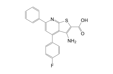 3-amino-4-(4-fluorophenyl)-6-phenylthieno[2,3-b]pyridine-2-carboxylic acid