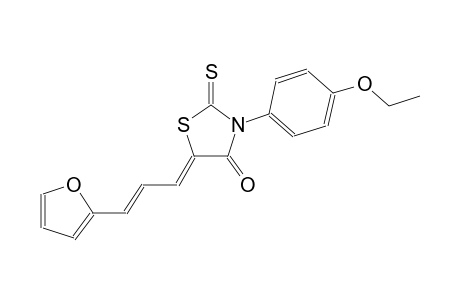 (5Z)-3-(4-ethoxyphenyl)-5-[(2E)-3-(2-furyl)-2-propenylidene]-2-thioxo-1,3-thiazolidin-4-one