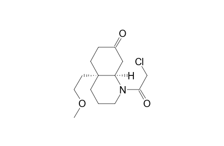 7(1H)-Quinolinone, 1-(chloroacetyl)octahydro-4a-(2-methoxyethyl)-, cis-(.+-.)-