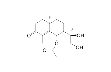 2,6..alpha.-Dimethyl-10..alpha.-acetoxy-9-(1.beta.,2-dihydroxy-2-.alpha.-methylethyl)bicyclo[4.4.0]dec-1-en-3-one