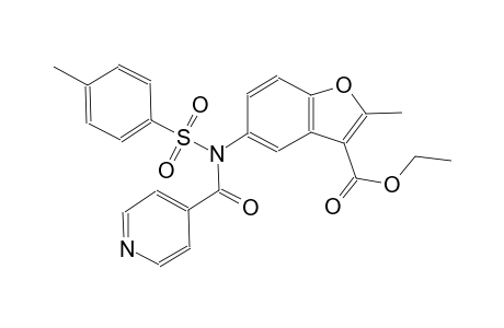 3-benzofurancarboxylic acid, 2-methyl-5-[[(4-methylphenyl)sulfonyl](4-pyridinylcarbonyl)amino]-, ethyl ester