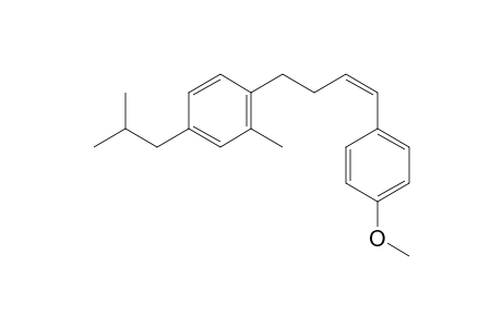 (Z)-4-isobutyl-1-(4-(4-methoxyphenyl)but-3-en-1-yl)-2-methylbenzene