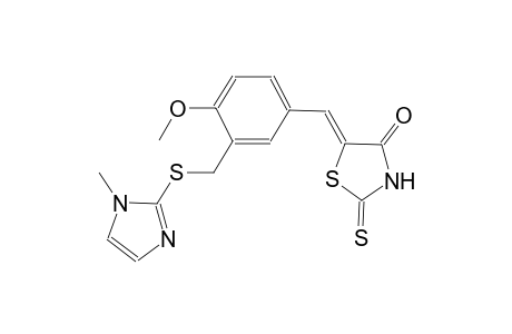 (5Z)-5-(4-methoxy-3-{[(1-methyl-1H-imidazol-2-yl)sulfanyl]methyl}benzylidene)-2-thioxo-1,3-thiazolidin-4-one