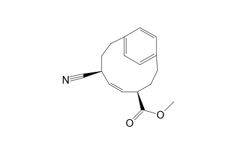 Bicyclo[8.2.2]tetradeca-5,10,12,13-tetraene-4-carboxylic acid, 7-cyano-, methyl ester, (4R*,5E,7S*)-