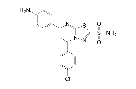 4-(5-(4-Chlorophenyl)-2-sulfamoyl-5H-[1,3,4]thiadiazolo[3,2-a]pyrimidin-7-yl)benzenamine