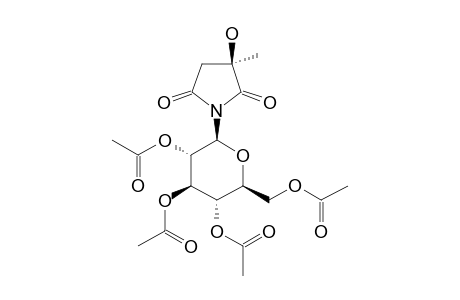 (3-S)-3-HYDROXY-3-METHYL-1-(2,3,4,6-TETRA-O-ACETYL-BETA-D-GLUCOPYRANOSYL)-PYRROLIDIN-2,5-DIONE