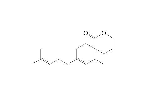 7-Methyl-9-(4'-methylpent-3'-enyl)-2-oxaspiro[5.5]undec-8-en-1-one