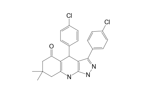 3,4-DI-(4-CHLOROPHENYL)-7,7-DIMETHYL-4,7,8,9-TETRAHYDRO-1H,6H-PYRAZOLO-[3,4-B]-QUINOLIN-5-ONE