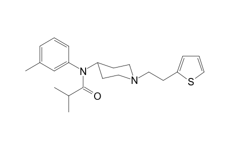 N-(3-Methylphenyl)-N-(1-[2-(thiophen-2-yl)ethyl]piperidin-4-yl)-2-methylpropanamide