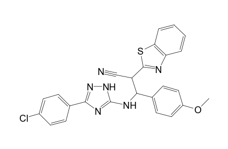 2-(Benzo[d]thiazol-2-yl)-3-(5-(4-chlorophenyl)-2H-[1,2,4]triazol-3-ylamino)-3-(4-methoxyphenyl)propanenitrile