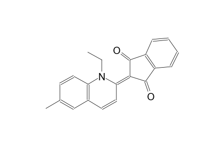2-(1-ethyl-6-methyl-2(1H)-quinolinylidene)-1H-indene-1,3(2H)-dione