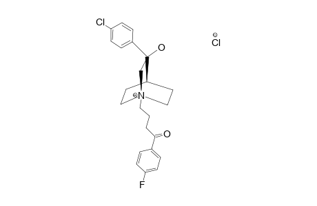 3-PARA-CHLOROPHENYL-3-HYDROXY-N-(4'-PARA-FLUOROPHENYL-4'-OXOBUTYL)-QUINUClIDINIUM_CHLORIDE