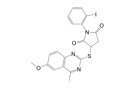 1-(2-iodophenyl)-3-[(6-methoxy-4-methyl-2-quinazolinyl)sulfanyl]-2,5-pyrrolidinedione