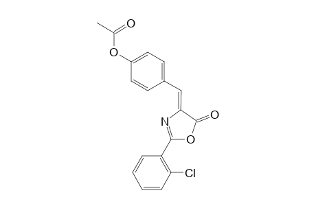 4-[(2-(2-chlorophenyl)-5-oxo-1,3-oxazol-4(5H)-ylidene)methyl]phenyl acetate