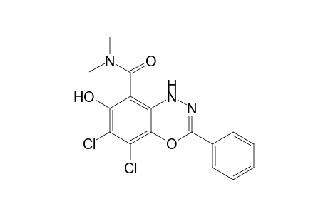 5,6-Dichloro-7-hydroxy-N,N'-dimethyl-3-phenyl-1H-benzo[e][1,3,4]oxadiazine-8-carboxamide