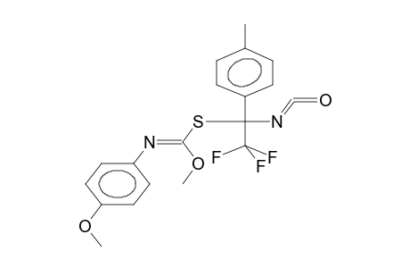 ALPHA-TRIFLUOROMETHYL-ALPHA-[N-(PARA-METHOXYPHENYL)METHOXYIMINOCARBONYLTHIO]-PARA-METHYLBENZYLISOCYANATE