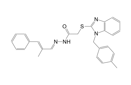 acetic acid, [[1-[(4-methylphenyl)methyl]-1H-benzimidazol-2-yl]thio]-, 2-[(E,2E)-2-methyl-3-phenyl-2-propenylidene]hydrazide