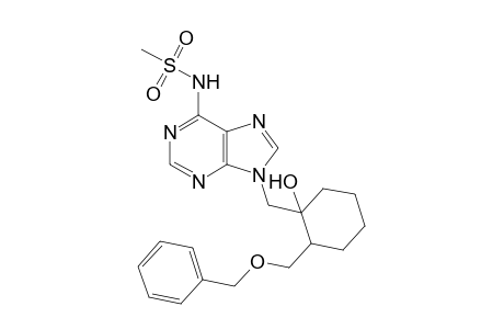 N-[9-[[1-hydroxy-2-(phenylmethoxymethyl)cyclohexyl]methyl]-6-purinyl]methanesulfonamide
