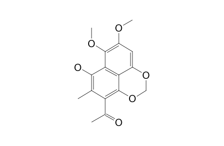 GOUGHIONE;2-ACETYL-4-HYDROXY-5,6-DIMETHOXY-3-METHYL-1,8-METHYLENEDIOXYNAPHTHALENE