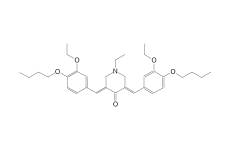 4-piperidinone, 3,5-bis[(4-butoxy-3-ethoxyphenyl)methylene]-1-ethyl-, (3E,5E)-
