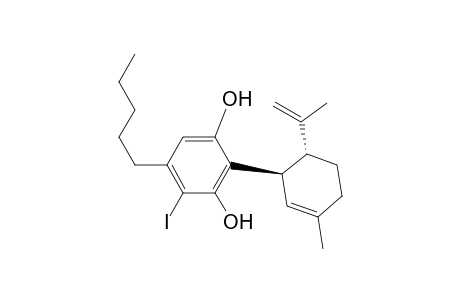 1,3-Benzenediol, 4-iodo-2-[3-methyl-6-(1-methylethenyl)-2-cyclohexen-1-yl]-5-pentyl-, (1R-trans)-