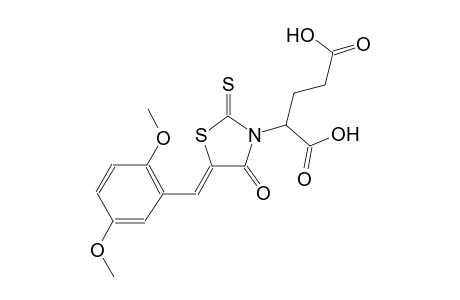 2-[(5Z)-5-(2,5-dimethoxybenzylidene)-4-oxo-2-thioxo-1,3-thiazolidin-3-yl]pentanedioic acid
