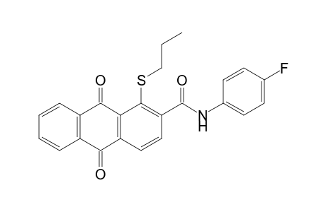 2-Anthracenecarboxamide, N-(4-fluorophenyl)-9,10-dihydro-9,10-dioxo-1-(propylthio)-