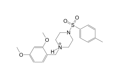 1-(2,4-dimethoxybenzyl)-4-[(4-methylphenyl)sulfonyl]piperazin-1-ium