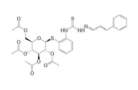 cinnamaldehyde, 4-[o-(beta-D-glucosylthio)phenyl]-3-thiosemicarbazone, tetraacetate