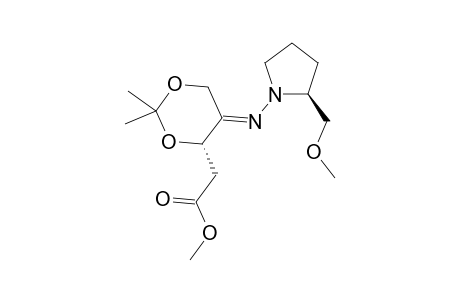 2-[(4S,5E)-5-[(2S)-2-(methoxymethyl)pyrrolidino]imino-2,2-dimethyl-1,3-dioxan-4-yl]acetic acid methyl ester