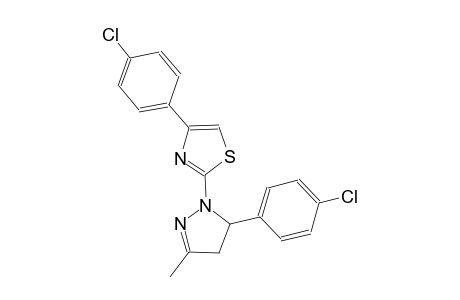 thiazole, 4-(4-chlorophenyl)-2-[5-(4-chlorophenyl)-4,5-dihydro-3-methyl-1H-pyrazol-1-yl]-
