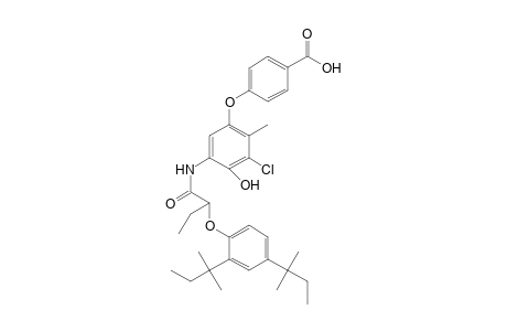 Benzoic acid, 4-[5-[[2-[2,4-bis(1,1-dimethylpropyl)phenoxy]-1-oxobutyl]amino]-3-chloro-4-hydroxy-2-methylphenoxy]-