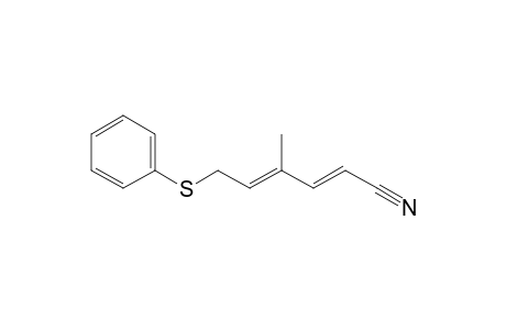 (2E,4E)-4-Methyl-6-(phenylthio)hexa-2,4-dienonitrile