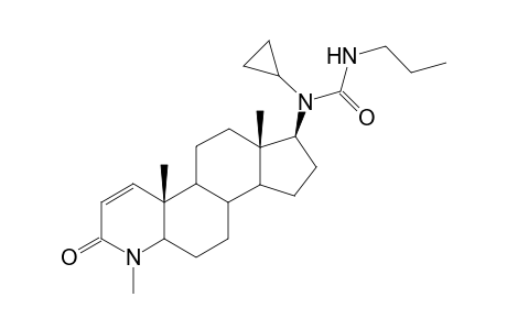 17.beta.-(Ureylene-N-cyclopropyl-N'-propyl)-4-methyl-4-aza-5.alpha.-androst-1-en-3-one
