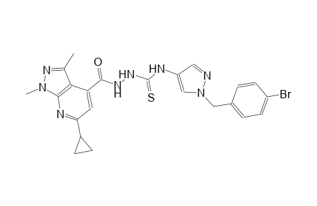 N-[1-(4-bromobenzyl)-1H-pyrazol-4-yl]-2-[(6-cyclopropyl-1,3-dimethyl-1H-pyrazolo[3,4-b]pyridin-4-yl)carbonyl]hydrazinecarbothioamide