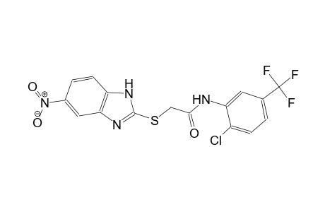 N-[2-chloro-5-(trifluoromethyl)phenyl]-2-[(5-nitro-1H-benzimidazol-2-yl)sulfanyl]acetamide