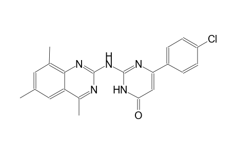 4(3H)-pyrimidinone, 6-(4-chlorophenyl)-2-[(4,6,8-trimethyl-2-quinazolinyl)amino]-