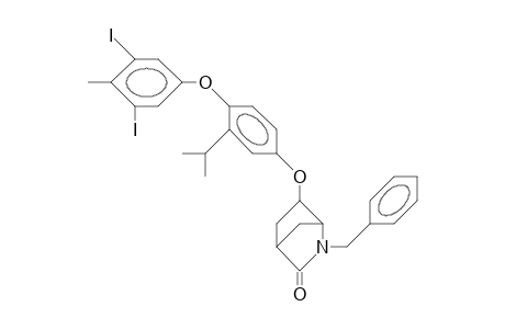 2-Benzyl-3-oxo-6-exo-[3-isopropyl-4-(3,5-dijodo-4-methylphenoxy)-phenoxy]-2-azabicyclo-[2.2.1]-heptane