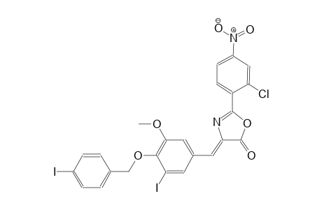 (4Z)-2-(2-chloro-4-nitrophenyl)-4-{3-iodo-4-[(4-iodobenzyl)oxy]-5-methoxybenzylidene}-1,3-oxazol-5(4H)-one