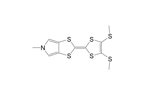 5-METHYL-2-[4,5-BIS-(METHYLTHIO)-1,3-DITHIOLE-2-YLIDEN]-(1,3)-DITHIOLO-[4,5-C]-PYRROLE