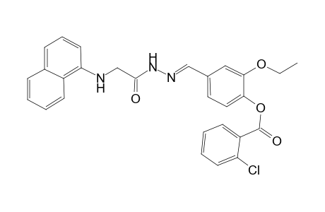 2-Ethoxy-4-({[(1-naphthylamino)acetyl]hydrazono}methyl)phenyl 2-chlorobenzoate