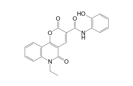 6-Ethyl-N-(2-hydroxyphenyl)-2,5-dioxo-5,6-dihydro-2H-pyrano[3,2-c]quinoline-3-carboxamide