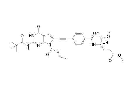 Dimethyl N-{4-[2-(2-(Pivaloylamino)-4(3H)-oxo-7-(ethoxycarbonyl)-7(H)-pyrrolo[2,3-d]pyrimidin-6-yl)ethynyl]benzoyl}-1-glutamate