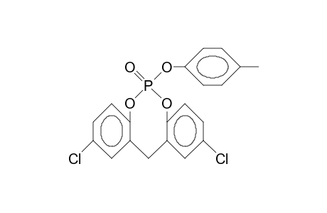 2,10-Dichloro-6-(4-methyl-phenoxy)-12H-dibenzo(D,G)(1,3,2)dioxaphosphocin 6-oxide