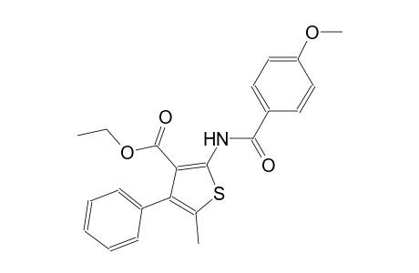 ethyl 2-[(4-methoxybenzoyl)amino]-5-methyl-4-phenyl-3-thiophenecarboxylate