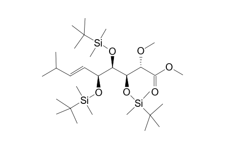 Methyl (6E)-6,7,8,9-Tetradeoxy-3,4,5-tris-[(1,1-dimethylethyl)dimethylsilyl]-8-methyl-2-O-methyl-L-gulonon-6-enoate