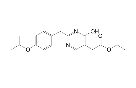 5-pyrimidineacetic acid, 4-hydroxy-6-methyl-2-[[4-(1-methylethoxy)phenyl]methyl]-, ethyl ester