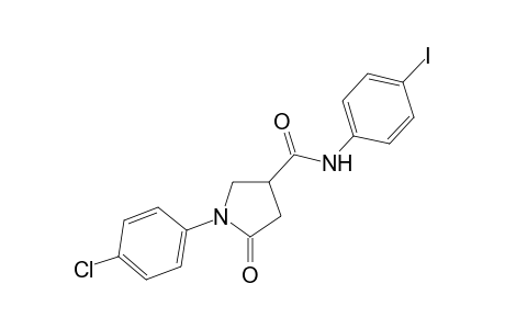 1-(4-Chlorophenyl)-N-(4-iodophenyl)-5-oxo-3-pyrrolidinecarboxamide