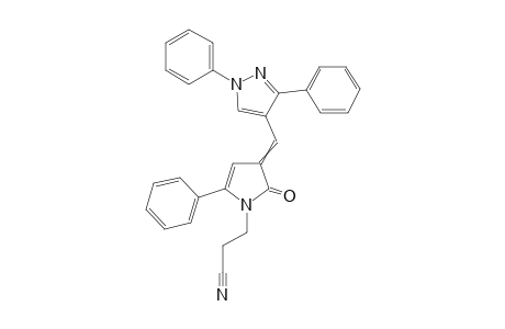 3-(3-((1,3-Diphenyl-1H-pyrazol-4-yl)methylene)-2-oxo-5-phenyl-2,3-dihydropyrrol-1-yl)propannitrile
